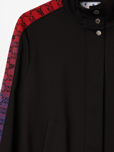 Off-white Monogram-band Track Jacket In Black
