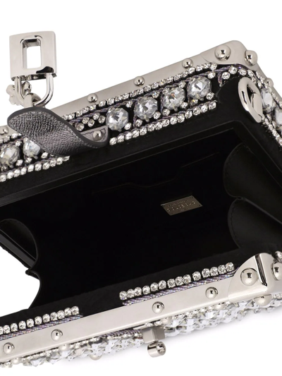 Dolce & Gabbana Dolce Box Crystal-embellished Shoulder Bag In White