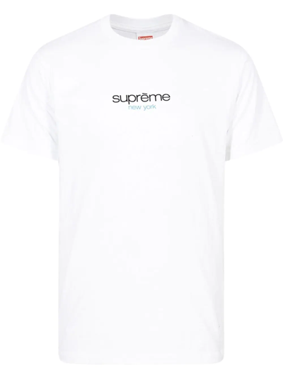 Shop Supreme Classic Logo Crewneck T-shirt In White