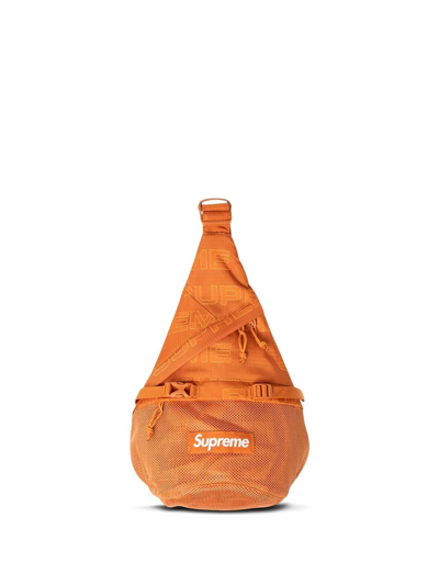 Shop Supreme Sling Logo-patch Bag In Orange