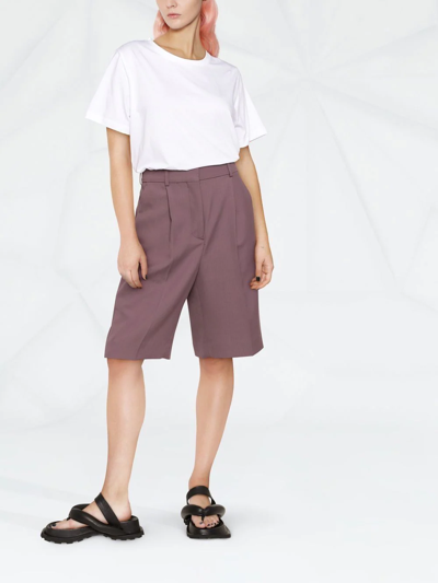 Allude Round-neck Short-sleeve T-shirt In Weiss