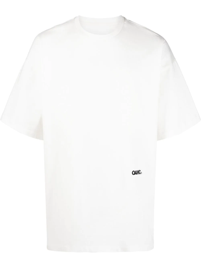 Shop Oamc Graphic-print Cotton T-shirt In Weiss