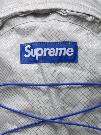 Supreme Logo-patch Backpack In Grey