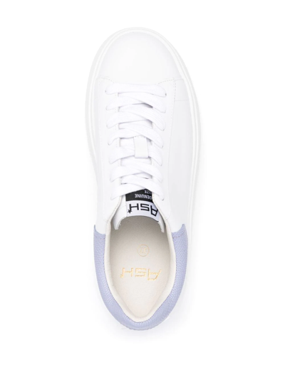 Ash Lace-up Chunky Leather Sneakers In Weiss