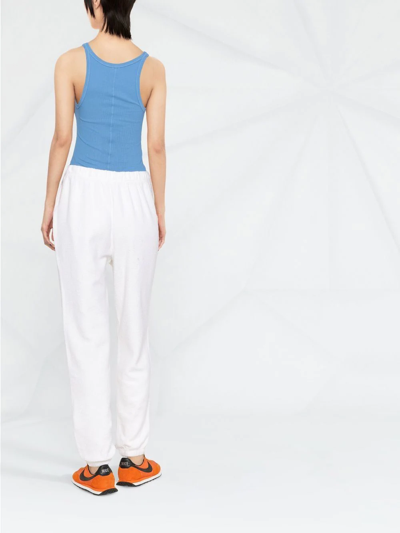 Shop Re/done Ribbed-knit Tank Top In Blau