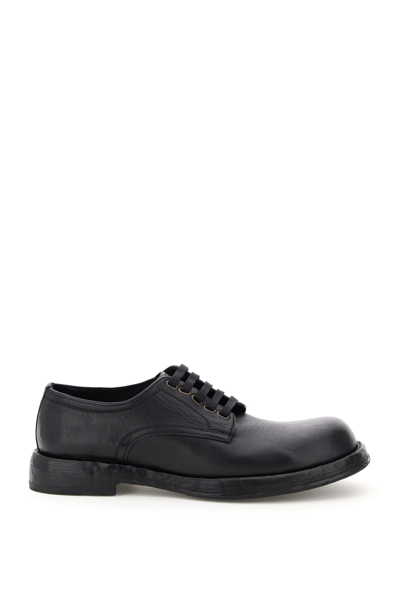 Shop Dolce & Gabbana Derby Lace Up Shoes In Black