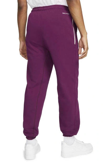 Nike Men's Dri-fit Standard Issue Basketball Pants In Sangria/ Pale Ivory