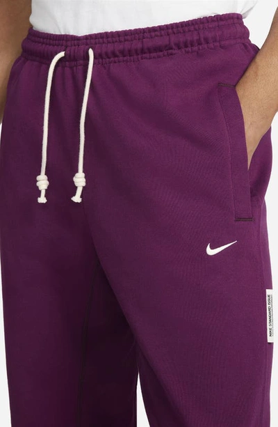 Nike Men's Dri-fit Standard Issue Basketball Pants In Sangria/ Pale Ivory