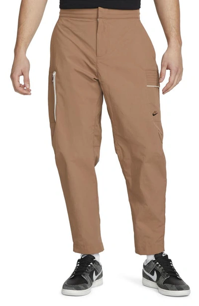Shop Nike Sportswear Style Essentials Utility Pants In Archaeo Brown/ Sail