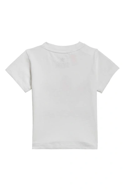 Shop Adidas Originals Kids' Graphic Tee & Shorts Set In White/ Vivid Red