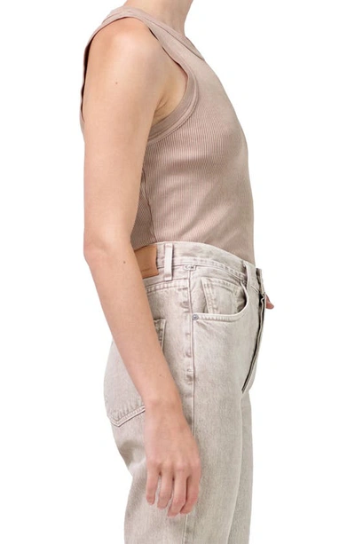 Citizens Of Humanity Isabel Rib Racerback Tank In Sandatlas