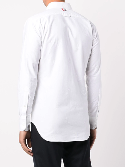 Shop Thom Browne Embroidered Kite Shirt In White