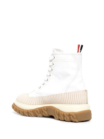 Shop Thom Browne Duck Ankle Boots In White