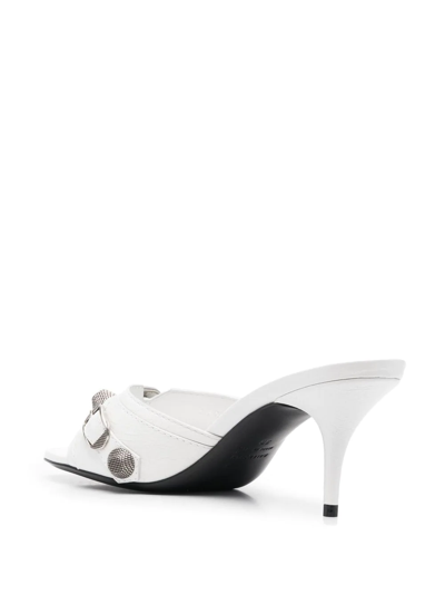 Shop Balenciaga Cagole Arena 70mm Sandals In Weiss