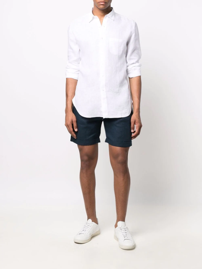 Peninsula Swimwear Pointed-collar Button-up Shirt In White