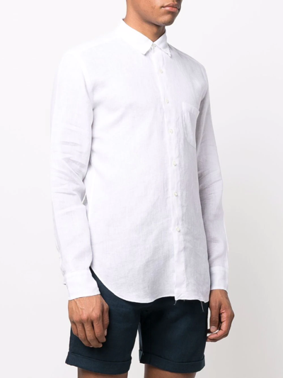 Peninsula Swimwear Pointed-collar Button-up Shirt In White