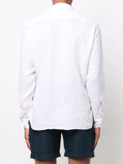 Peninsula Swimwear Pointed-collar Button-up Shirt In White