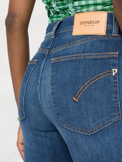 Shop Dondup Flared Denim Jeans In Blau