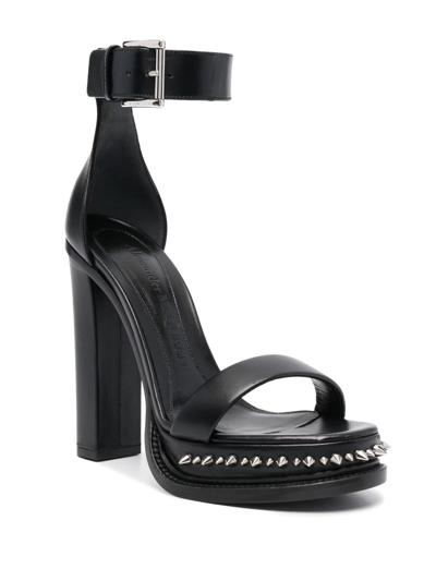 Shop Alexander Mcqueen Spiked-sole High-heel Sandals In Schwarz