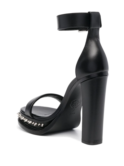 Shop Alexander Mcqueen Spiked-sole High-heel Sandals In Schwarz