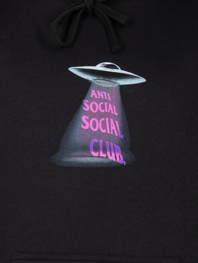 Shop Anti Social Social Club Thoughts Logo-print Hoodie In Schwarz