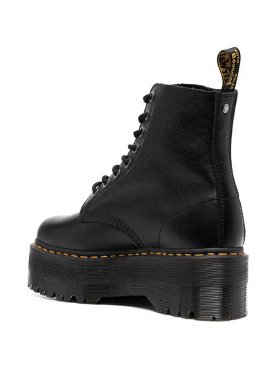 Dr. Martens' 1460 Pascal Max Platform Boots In Schwarz