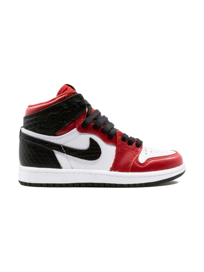 Shop Jordan Air  1 High Retro "satin Snake" Sneakers In Red