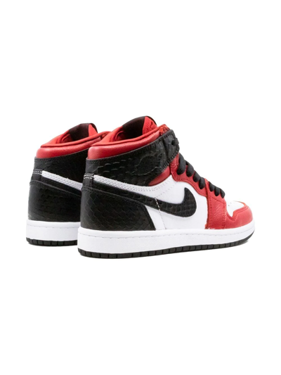 Shop Jordan Air  1 High Retro "satin Snake" Sneakers In Red