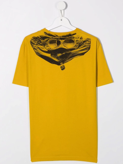 Shop C.p. Company Logo-print T-shirt In Yellow