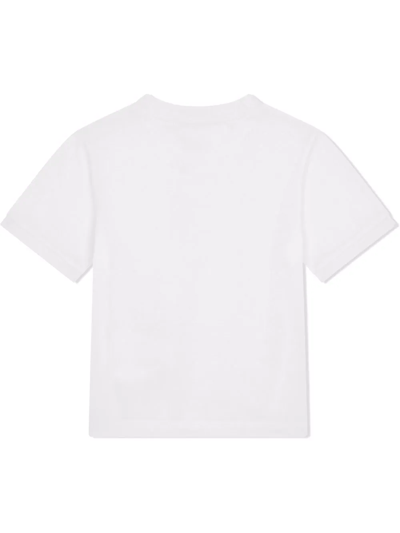 Shop Dolce & Gabbana Floral-print Cotton T-shirt In White