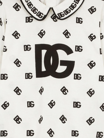 Shop Dolce & Gabbana All-over Logo Print Pajama Gift Set In Black