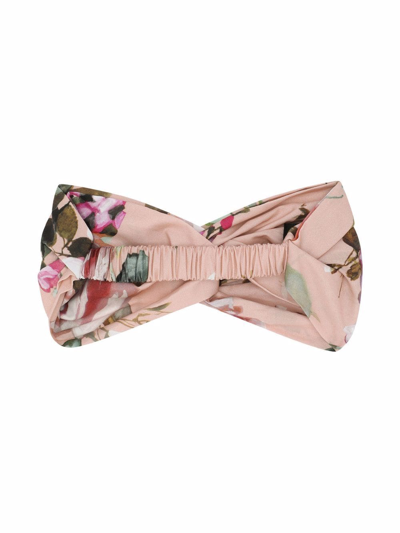 Shop Dolce & Gabbana Floral-print Knot Headband In Pink