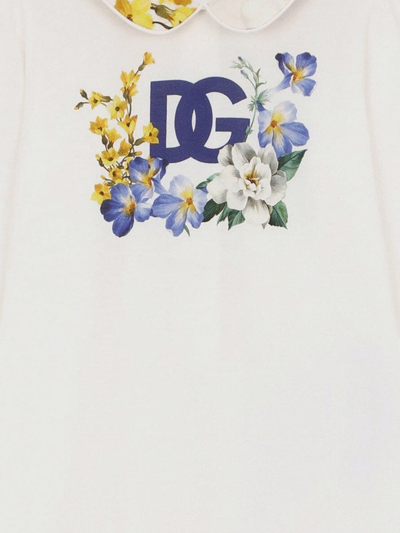 Shop Dolce & Gabbana Floral Print Pajama Gift Set In White