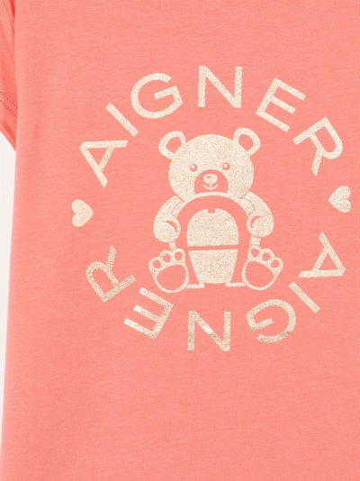 Shop Aigner Short-sleeve Logo-print T-shirt In Pink