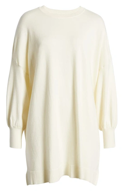 Shop Bb Dakota By Steve Madden Olivia Long Sleeve Sweater Minidress In Oatmeal