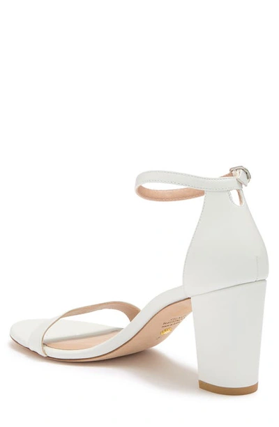Shop Stuart Weitzman Nearlynude Ankle Strap Sandal In White