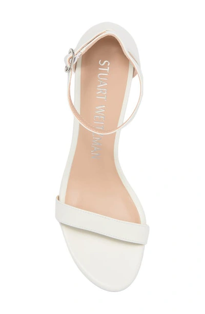 Shop Stuart Weitzman Nearlynude Ankle Strap Sandal In White