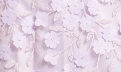 Shop Eliza J 3d Floral Evening Gown In Lavender