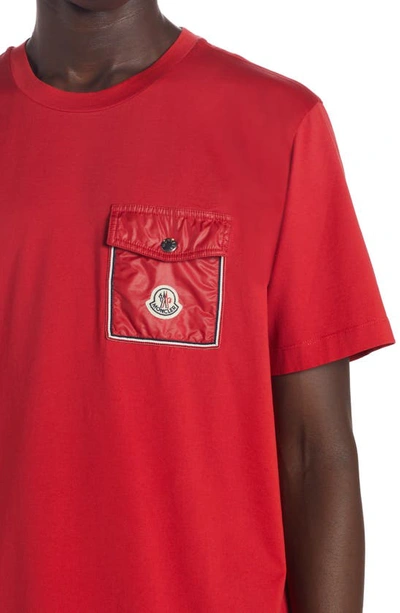 Shop Moncler Snap Pocket T-shirt In 455-red