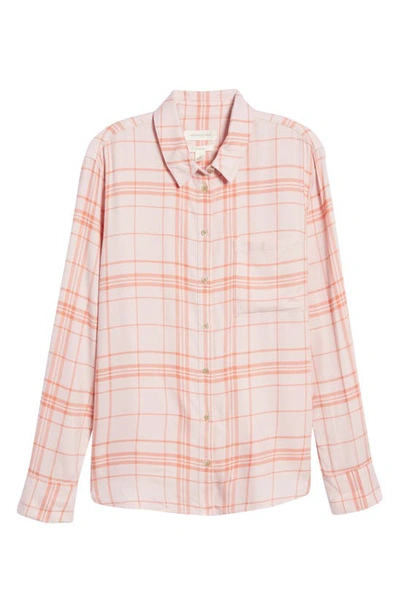 Shop Treasure & Bond Plaid Boyfriend Shirt In Pink Hazel Plaid