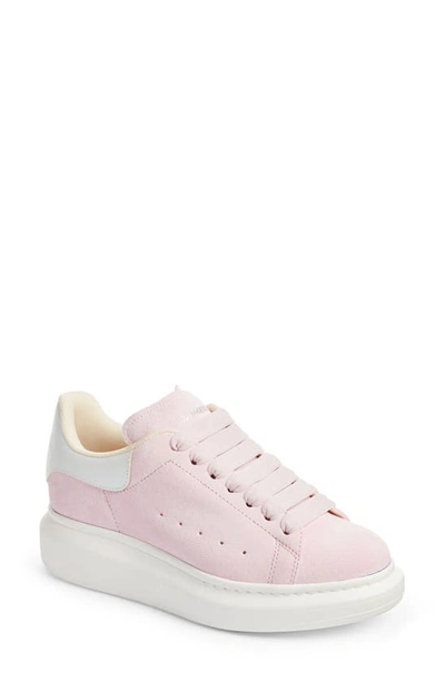 Shop Alexander Mcqueen Oversized Sneaker In Pale Pink/ White/ Bone