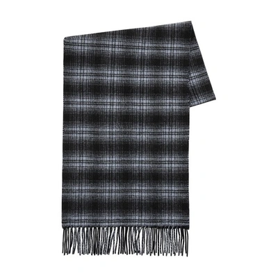 Shop Woolrich Double Wool Check Scarf In Flask Hunting