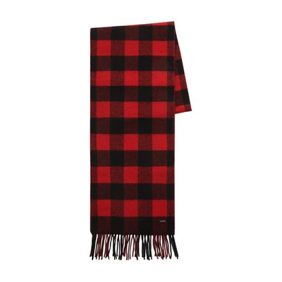Shop Woolrich Buffalo Check Scarf In Red Check