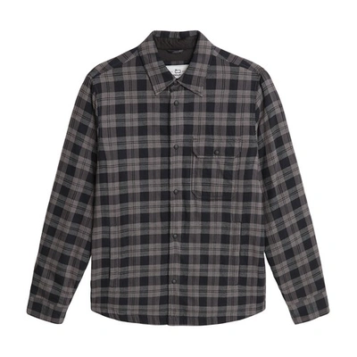 Shop Woolrich Traditional Madras Overshirt In Grey Check