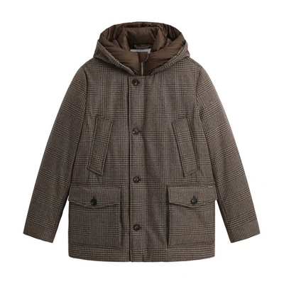 Shop Woolrich Arctic Luxury Eco Wool Parka In Prince Of Wales