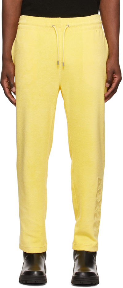 Alyx Logo-print Straight-leg Trousers In Yellow