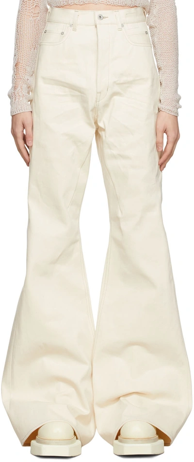 Rick Owens Off-white Bolan Jeans In Natural | ModeSens