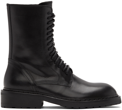 Shop Ann Demeulemeester Black Danny Ankle Boots In 099 Black
