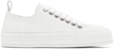 Shop Ann Demeulemeester White Suede Gert Sneakers In 001 White