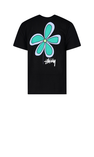 Shop Stussy 'flower' T-shirt